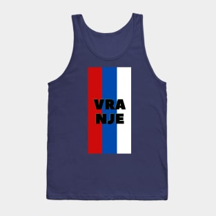 Vranje City in Serbian Flag Colors Vertical Tank Top